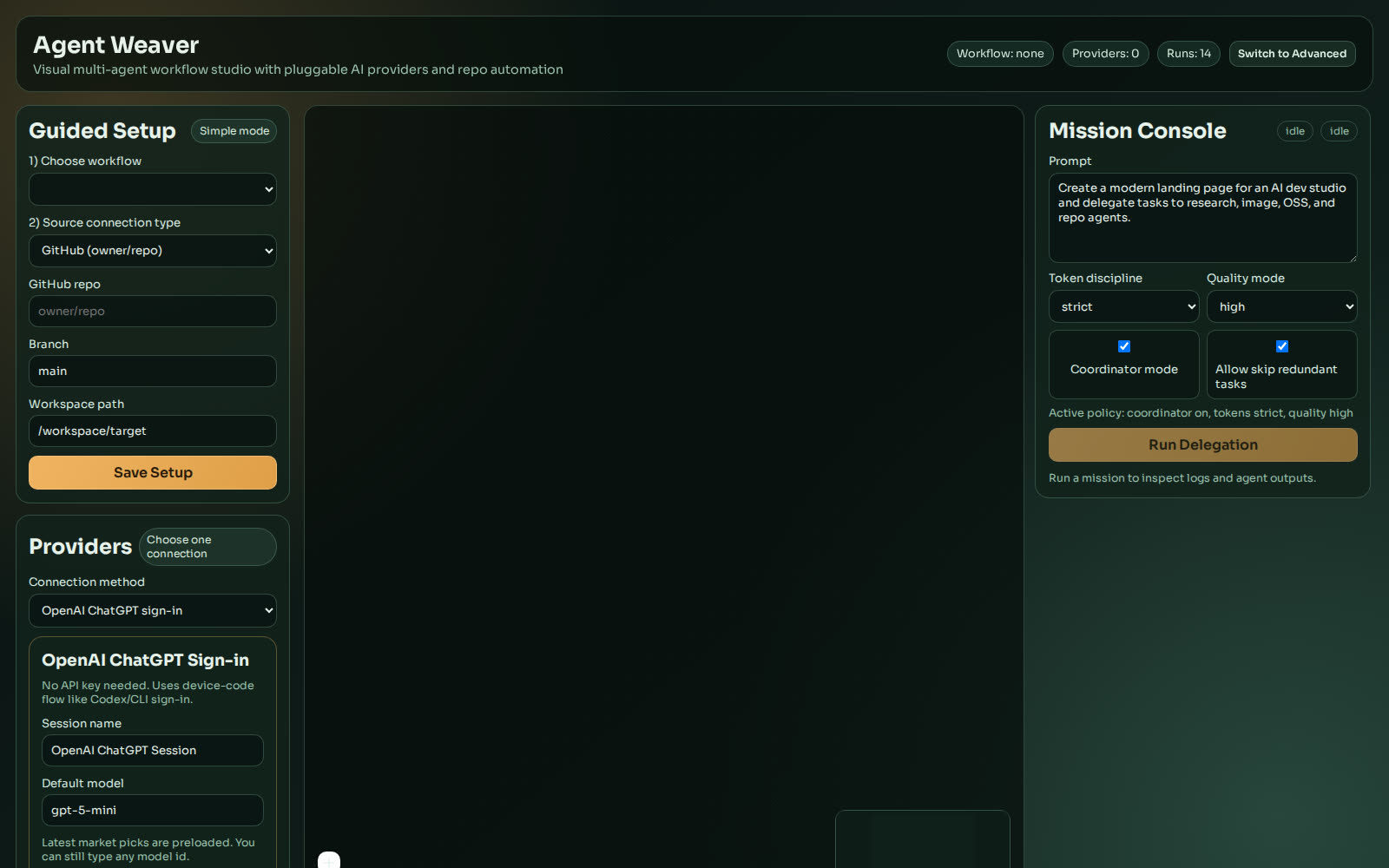 Agent Weaver / CodeChan — visual multi-agent workflow studio