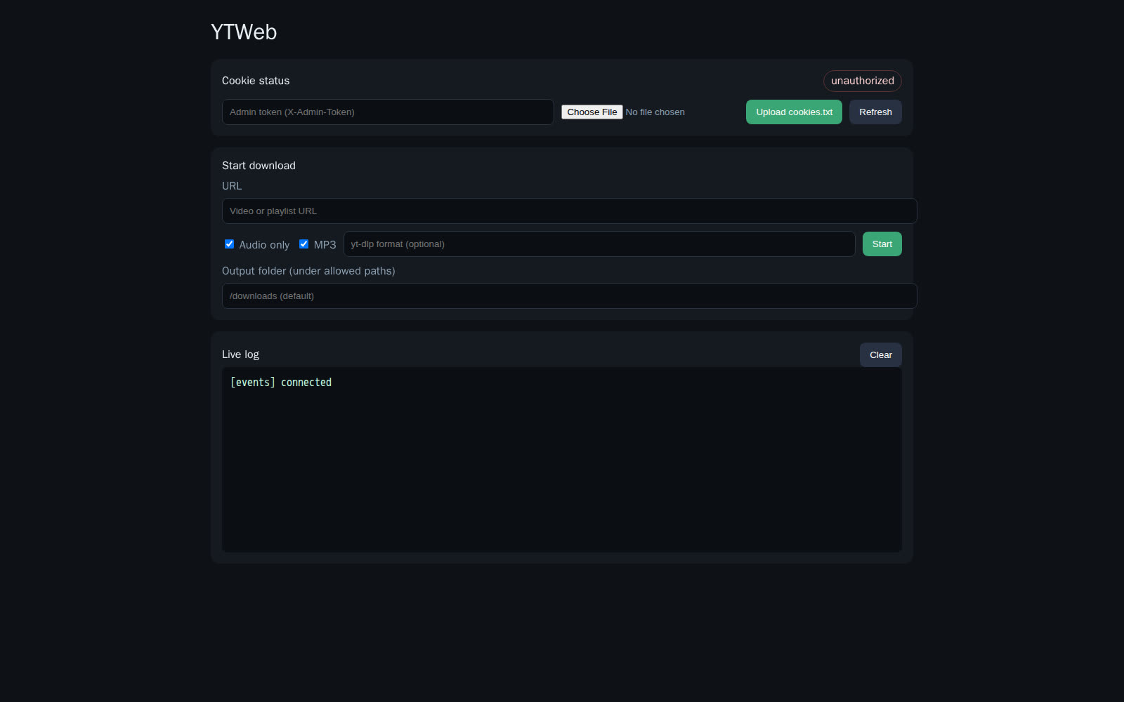 YTWeb screenshot