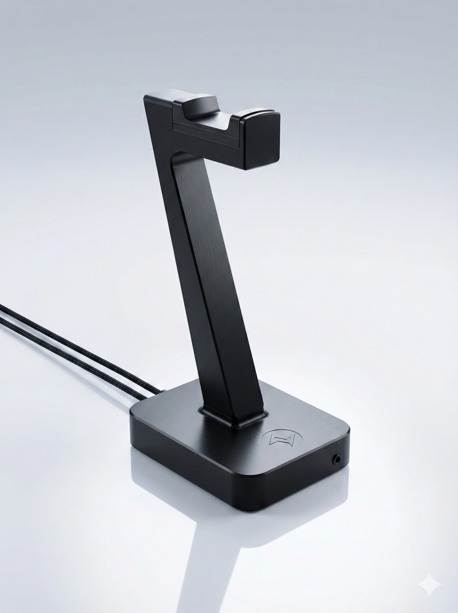SmrtStand black prototype, studio shot on white